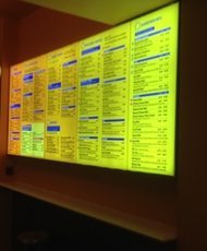 Lemon cafe menu led sign